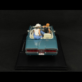 Ford Thunderbird Cabriolet 1966 Hellmetallicblau + Thelma & Louise Figuren 1/18 KK Scale