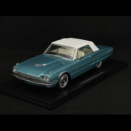 Ford Thunderbird Cabriolet 1966 Hellmetallicblau + Thelma & Louise Figuren 1/18 KK Scale