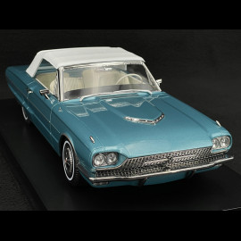 Ford Thunderbird Cabriolet 1966 Hellmetallicblau + Thelma & Louise Figuren 1/18 KK Scale