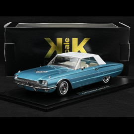 Duo Ford Thunderbird Convertible 1966 Light Metallic Blue + Thelma and Louise Figures 1/18 KK Scale