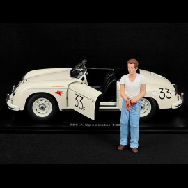 Duo Porsche 356 A Speedster n° 33 James Dean + Figurine 1/12 KKDC120096 + KKFIG004
