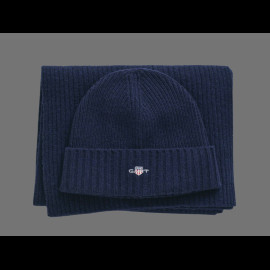 Gant Schal + Mütze Set Marineblau 9990015-410