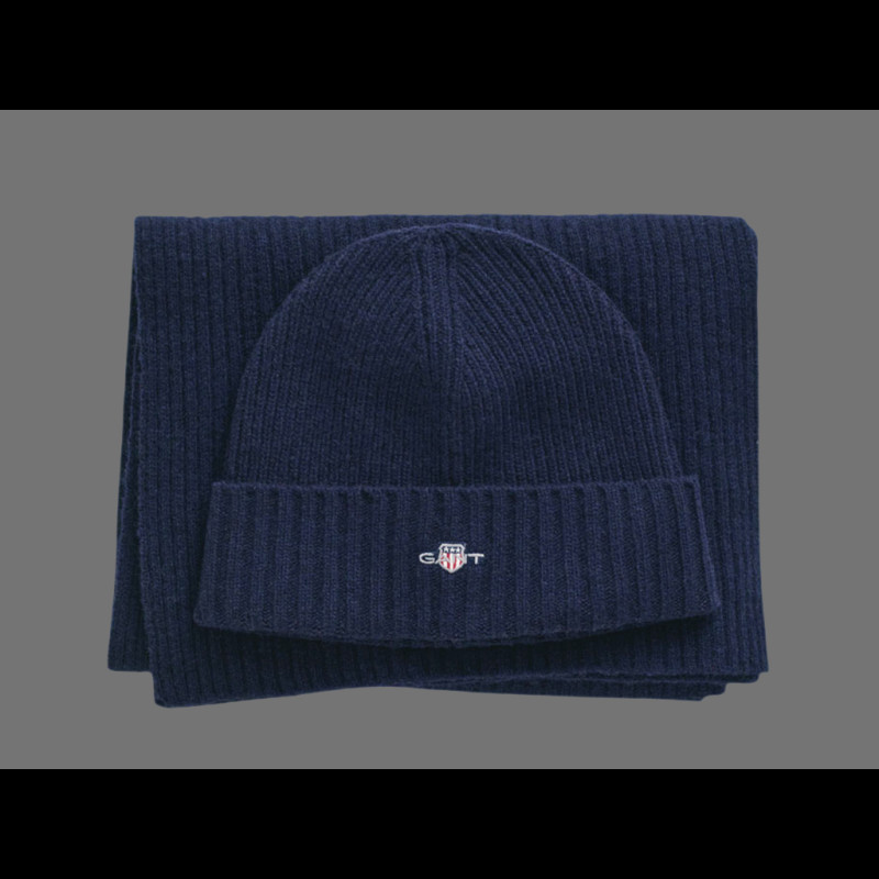 Gant Scarf + Beanie Set Navy Blue 9990015-410