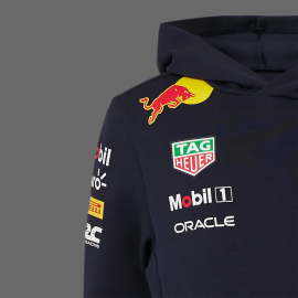 Red Bull Hoodie F1 Racing Team Verstappen Perez Canvas Marineblau TJ5291-190 - Kinder