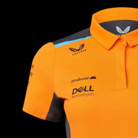 McLaren F1 Team Polo Shirt Norris Piastri Papaya Orange / Phantom TF2610 - Women's