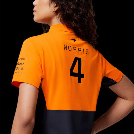 McLaren F1 Team Poloshirt Lando Norris n° 4 Papaya Orange / Phantom TF5318 - Damen