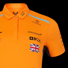 McLaren F1 Team Poloshirt Lando Norris n° 4 Papaya Orange / Phantom TF5318 - Damen