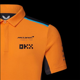 McLaren F1 Team Polo Shirt Norris Piastri Papaya Orange / Phantom TJ2610 - Kids