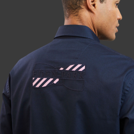 Eden Park Hemd mit Stickerei auf der Rückseite Marineblau H23CHECL0013 - Herren