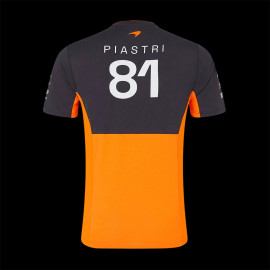 McLaren F1 Team T-Shirt Oscar Piastri n° 81 Papaya Orange / Phantom TM5321 - Herren