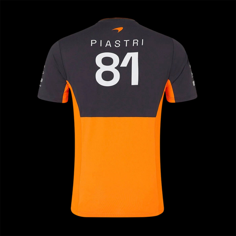 McLaren F1 Team T-shirt Oscar Piastri n° 81 Papaya Orange / Phantom TM5321 - Men's