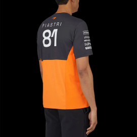 McLaren F1 Team T-Shirt Oscar Piastri n° 81 Papaya Orange / Phantom TM5321 - Herren
