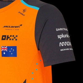 McLaren F1 Team T-Shirt Oscar Piastri n° 81 Papaya Orange / Phantom TM5321 - Herren