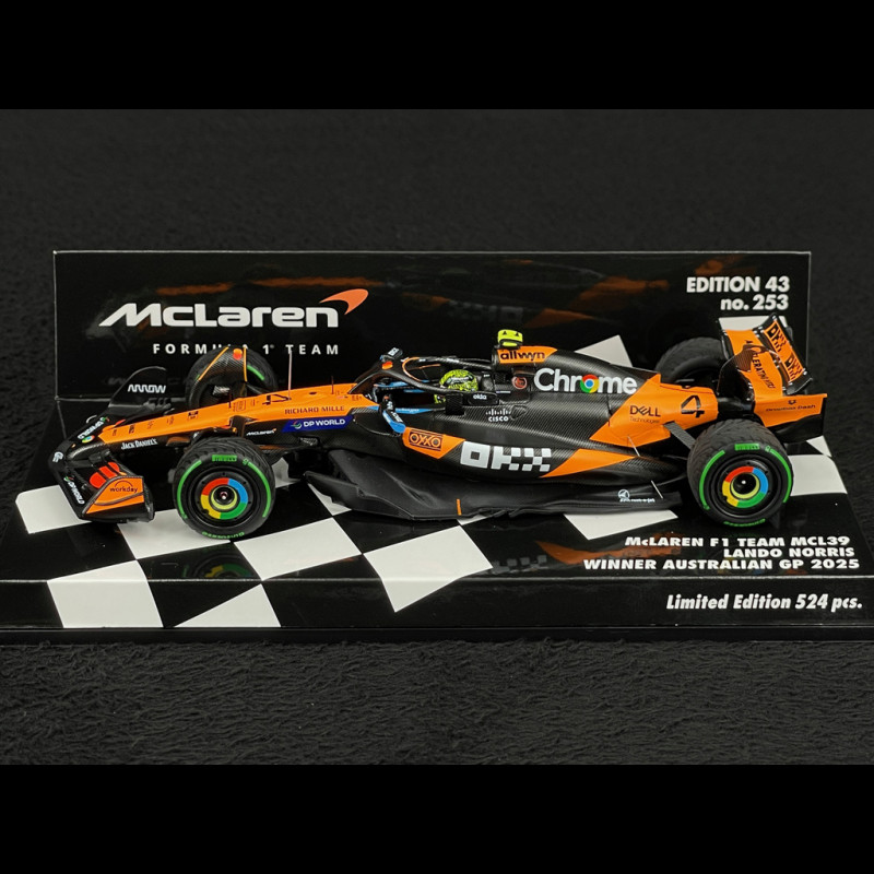 Lando Norris McLaren MCL39 n° 4 Winner Australian GP 2025 World Champion F1 1/43 Minichamps 537254304