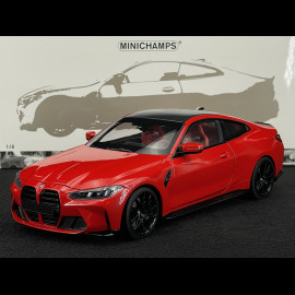 BMW M4 2024 Metallic Rot 1/18 Minichamps 110020140