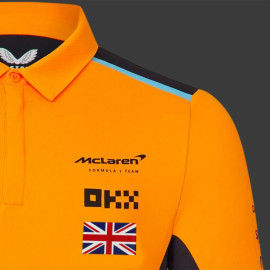 McLaren F1 Team Polo Shirt Lando Norris n° 4 Papaya Orange / Phantom TJ2611 - Kids