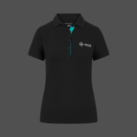 Mercedes Poloshirt Günstige AMG Petronas F1 Team Hamilton / Russell / Antonelli Schwarz 701227044-001 - damen