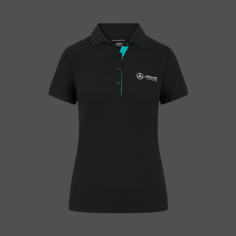 Mercedes Poloshirt Low Cost AMG Petronas F1 Team Hamilton / Russell / Antonelli Black 701227044-001 - women