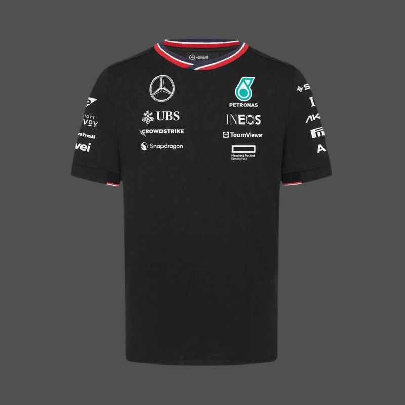 Günstige Mercedes T-Shirt AMG Petronas Tommy Hilfiger Schwarz – 701227950-002