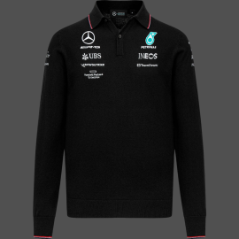 Mercedes polo Low Price F1 Hamilton / Russel / Antonelli long-sleeved Puma Black 701224811 001 - Men