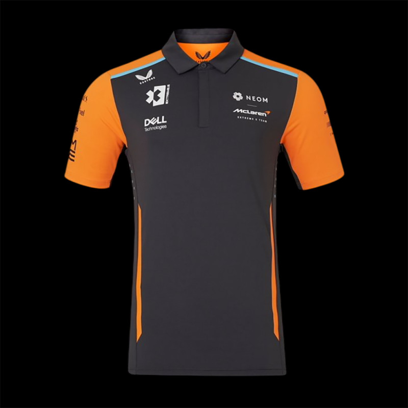 McLaren Extreme E Team Neom Polo Shirt Phantom / Papaya Orange TM5276XE-217 - Men's