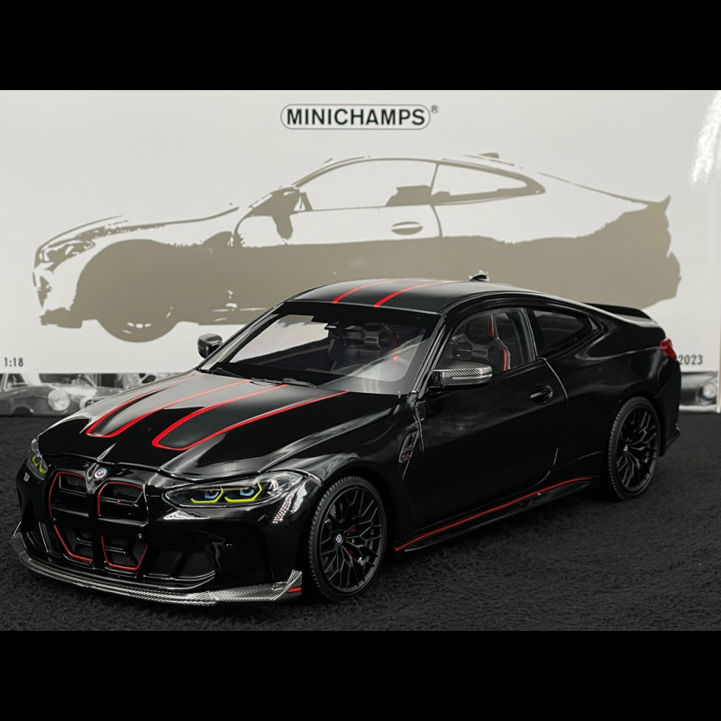 BMW M4 CSL 2023 Black / Red 1/18 Minichamps 110023021