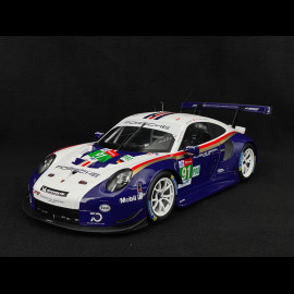 Porsche 911 RSR Typ 991 n°91 2nd LMGTE Pro 24h LeMans 2018 1/12 IxoCollection LEGT12004