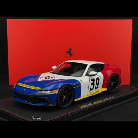 Ferrari 12Cilindri Coupe n° 39 Tribut 24h Le Mans 1972 Blau / Weiß / Rot 1/18 BBR Models P18248LM