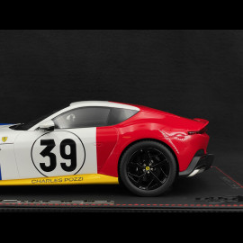 Ferrari 12Cilindri Coupe n° 39 Tribute 24h Le Mans 1972 Blue / White / Red 1/18 BBR Models P18248LM