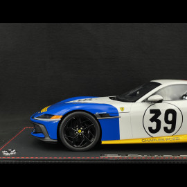 Ferrari 12Cilindri Coupe n° 39 Tribute 24h Le Mans 1972 Blue / White / Red 1/18 BBR Models P18248LM