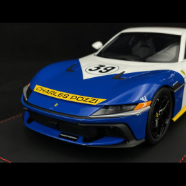 Ferrari 12Cilindri Coupe n° 39 Tribute 24h Le Mans 1972 Blue / White / Red 1/18 BBR Models P18248LM