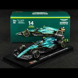 Fernando Alonso Aston Martin AMR23 n° 14 2023 F1 1/43 Bburago B18-38091A