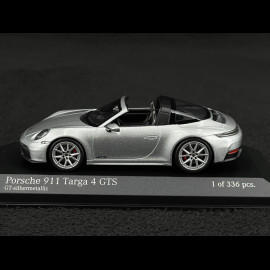 Porsche 911 Targa 4 GTS Type 992.2 2024 GT Silver Metallic 1/43 Minichamps 410064141
