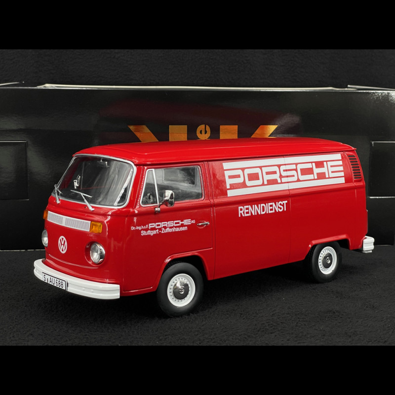 Volkswagen Combi T2B Porsche Renndienst Stuttgart Zuffenhausen 1972 Red 1/18 KK Scale KKDC181412
