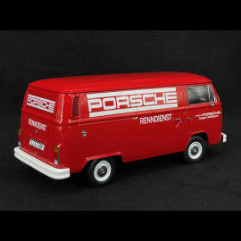 Volkswagen Combi T2B Porsche Renndienst Stuttgart Zuffenhausen 1972 Red 1/18 KK Scale KKDC181412