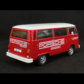 Volkswagen Combi T2B Bus Porsche Renndienst Stuttgart Zuffenhausen 1972 Red / White Fuschs Rims  1/18 KK Scale KKDC181364F