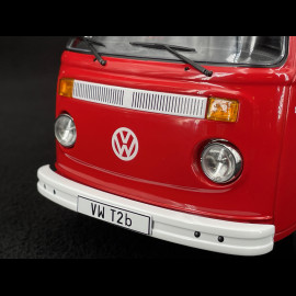Volkswagen Combi T2B Bus Porsche Renndienst Stuttgart Zuffenhausen 1972 Rot / Weiß Fuschs Felgen  1/18 KK Scale KKDC181364F