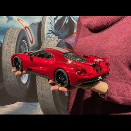 Ford GT 2017 Liquid Red / Silver Stripes 1/12 Autoart 12106