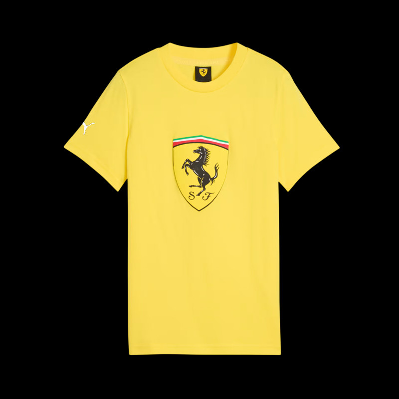 T-shirt Ferrari Crest Low Cost F1 Team Leclerc / Hamilton Puma Yellow 701231881-002 - kids