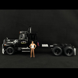 Set of Truck Mack RL 700L 1974 Black Convoy + Rubber Duck Figurine 1/18 Road Kings