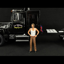 Set of Truck Mack RL 700L 1974 Black Convoy + Rubber Duck Figurine 1/18 Road Kings