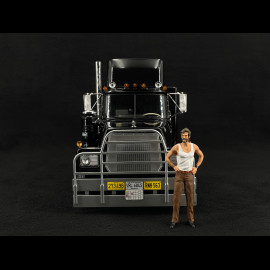 Set of Truck Mack RL 700L 1974 Black Convoy + Rubber Duck Figurine 1/18 Road Kings