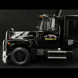 Set von Lastwagen Mack RL 700L 1974 Schwarz Convoy + Rubber Duck Figur 1/18 Road Kings