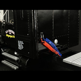 Set von Lastwagen Mack RL 700L 1974 Schwarz Convoy + Rubber Duck Figur 1/18 Road Kings