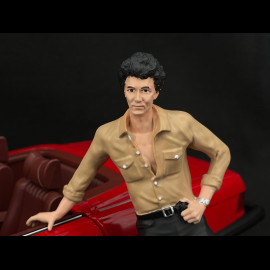 Set of Mercedes 450 SL R107 1985 Red US Version + Bobby Ewing Dallas Figurine 1/12 KK Scale