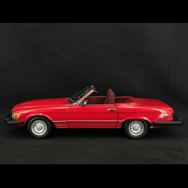 Set of Mercedes 450 SL R107 1985 Red US Version + Bobby Ewing Dallas Figurine 1/12 KK Scale