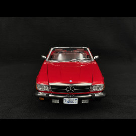 Set von Mercedes 450 SL R107 1985 Rot US Version + Bobby Ewing Dallas Figur 1/12 KK Scale