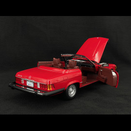Set of Mercedes 450 SL R107 1985 Red US Version + Bobby Ewing Dallas Figurine 1/12 KK Scale
