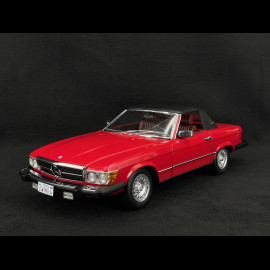 Set of Mercedes 450 SL R107 1985 Red US Version + Bobby Ewing Dallas Figurine 1/12 KK Scale