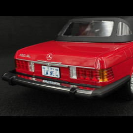 Set of Mercedes 450 SL R107 1985 Red US Version + Bobby Ewing Dallas Figurine 1/12 KK Scale